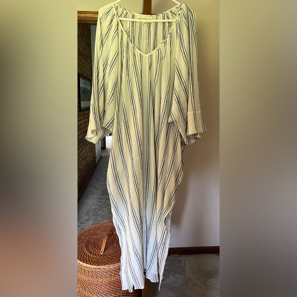 Mara Hoffman Luz Belted Striped midi dress (organic cotton)